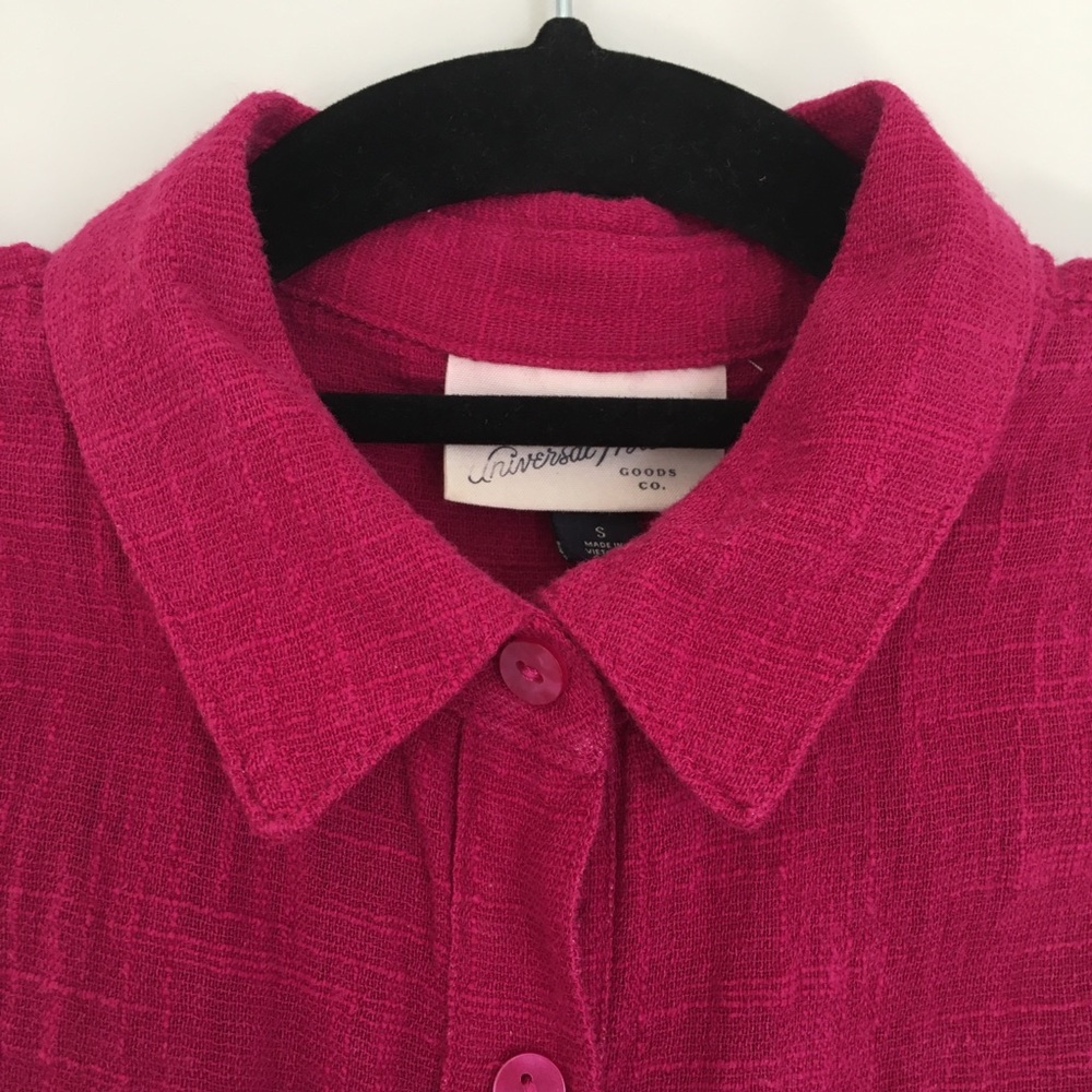 Universal Thread Pink Collared Button Down Tank S - image 6
